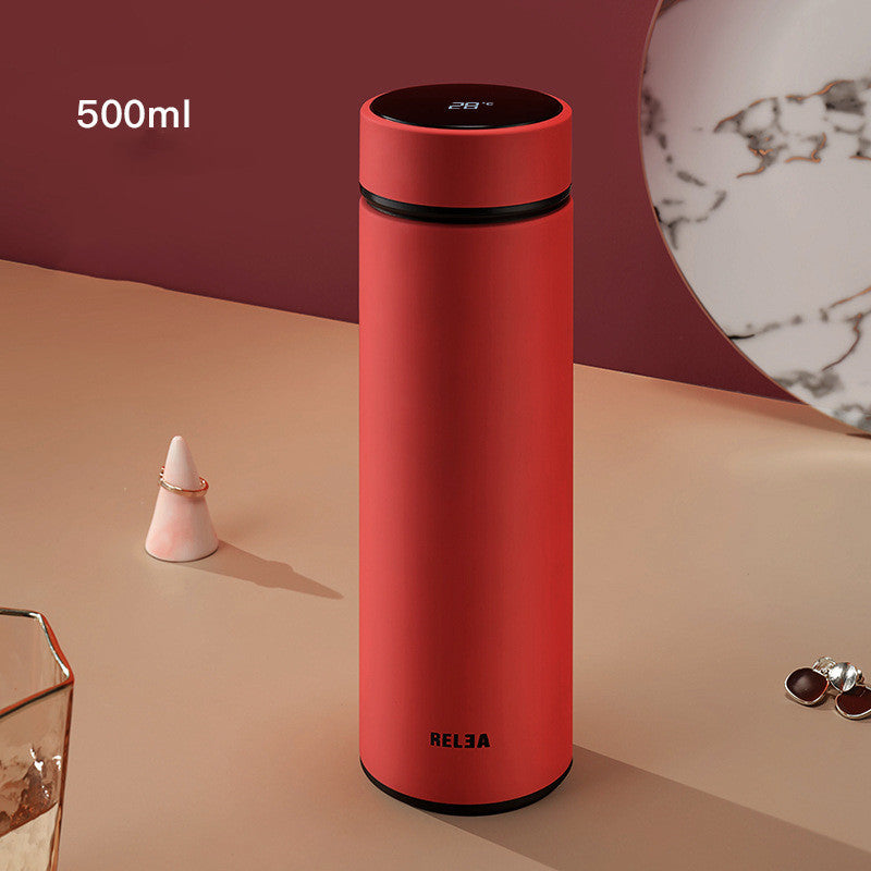 500ml Edelstahl Trinkflasche mit Temperatur Display