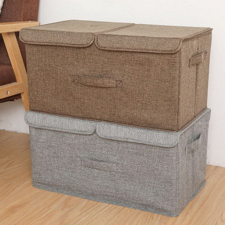 Staubox aus Baumwolle und Leinen