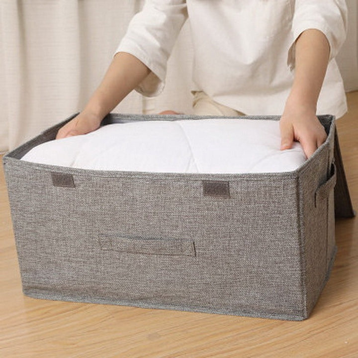 Staubox aus Baumwolle und Leinen