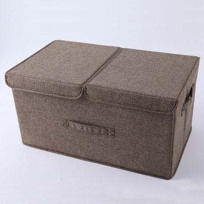 Staubox aus Baumwolle und Leinen